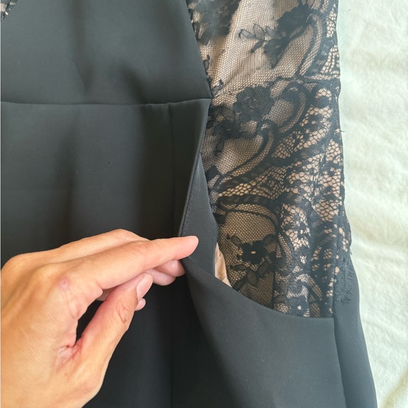 BCBG MaxAzaria sheer top and lace black gown Size 2 - Picture 10 of 11